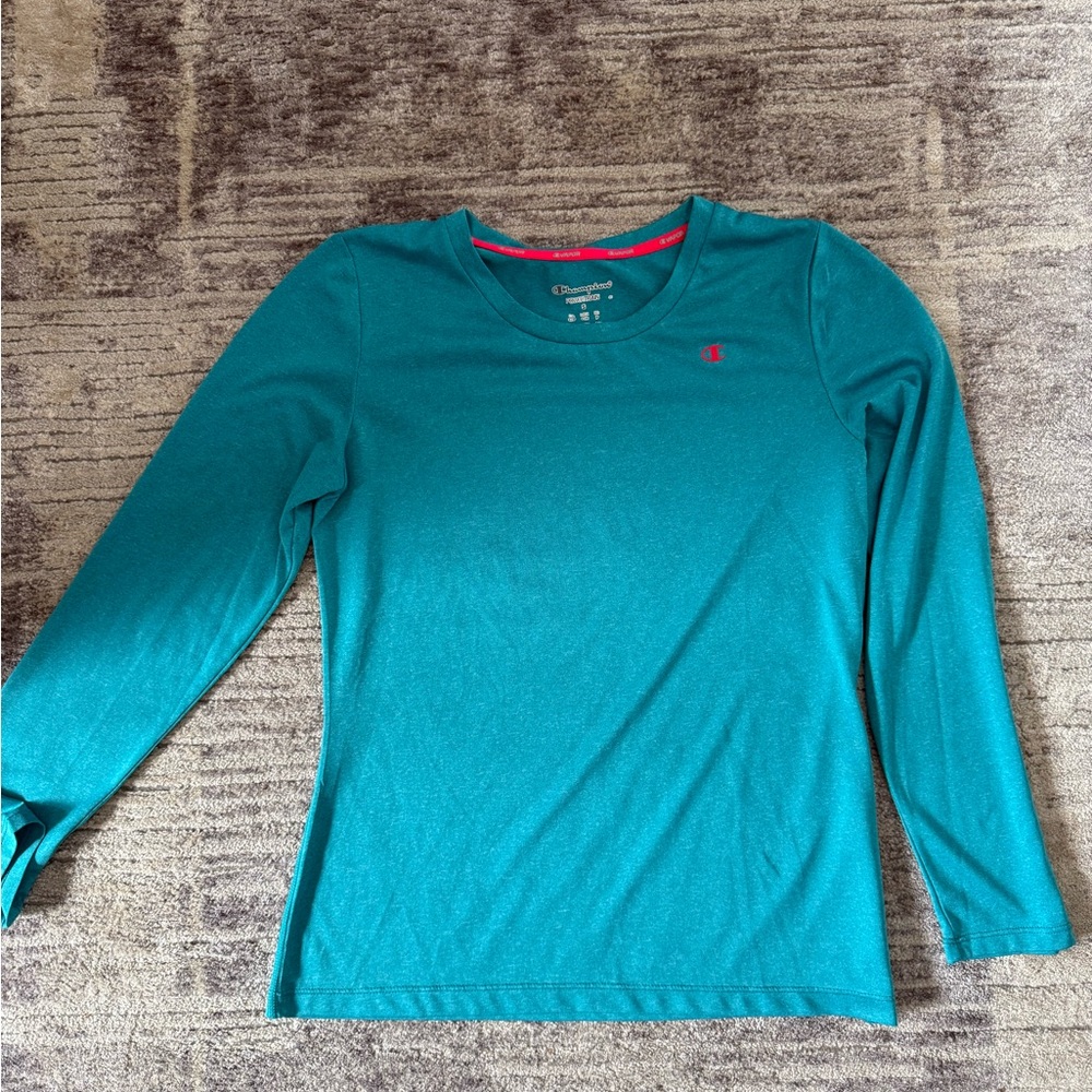 Champion Women’s Aqua Long Sleeve Tee #560